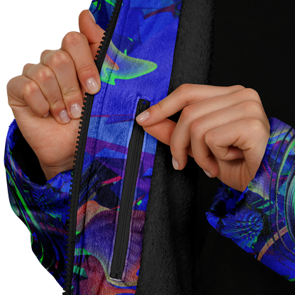 Shroom Flower of Life Blue Cloak