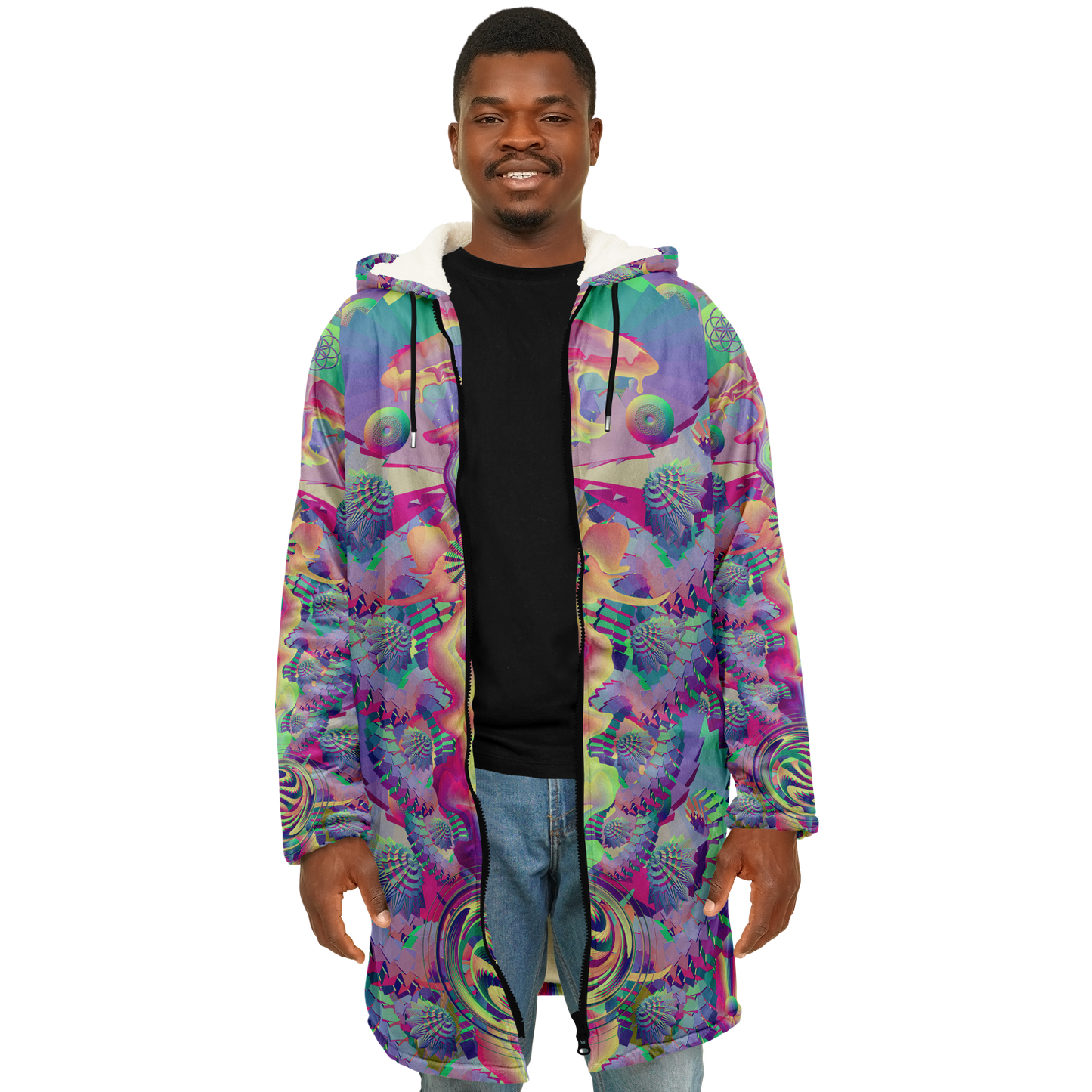 Shroom Flower of Life Pastel Rainbow Cloak