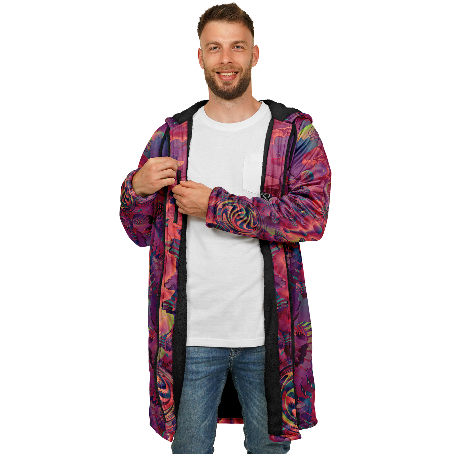 Shroom Flower of Life Fuchsia Cloak