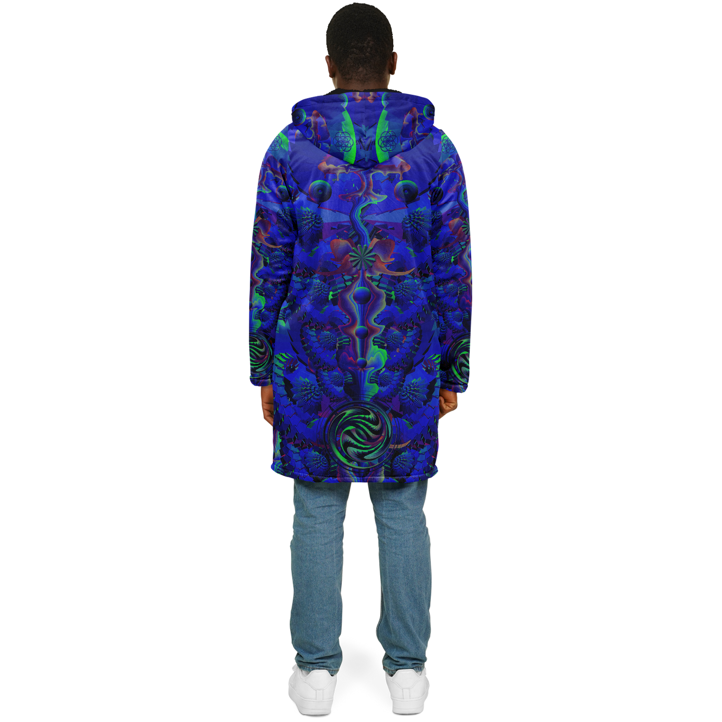 Shroom Flower of Life Blue Cloak
