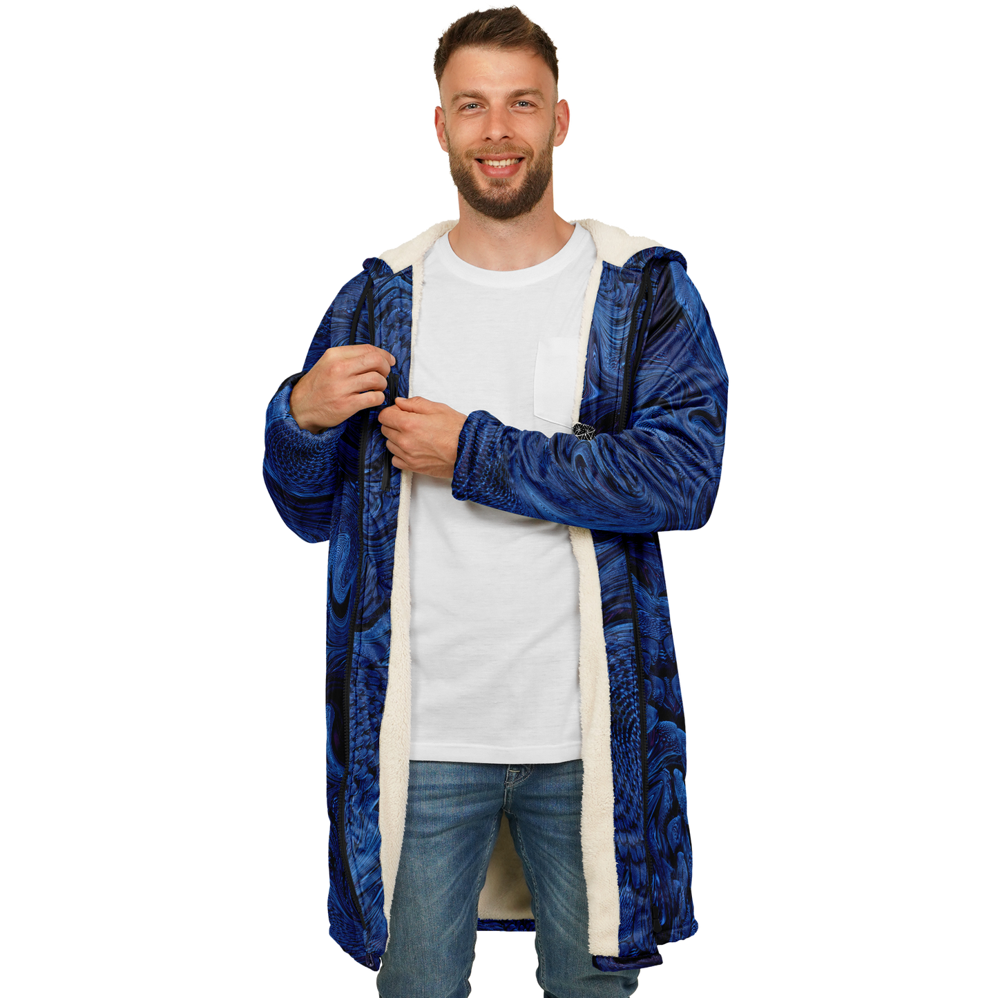 Metallic Blue Fractal Cloak