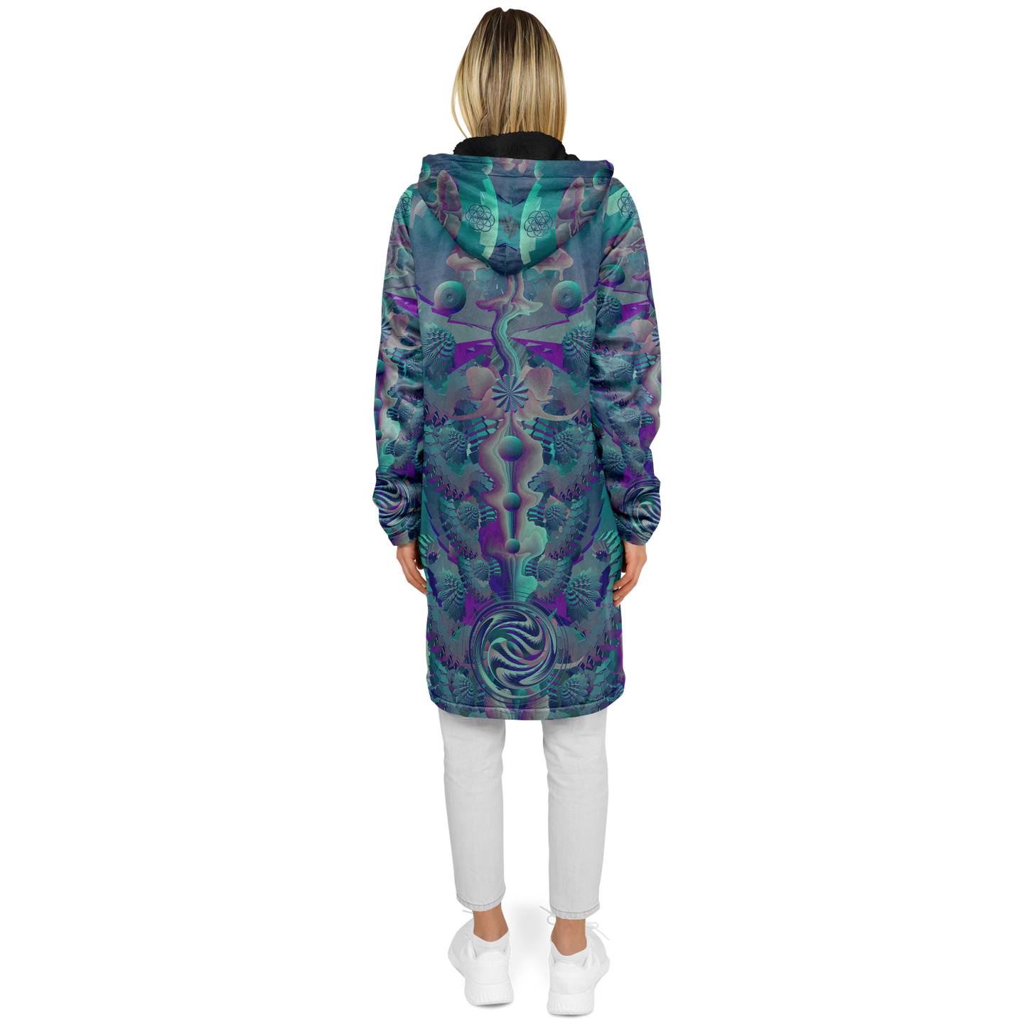 Shroom Flower of Life Teal Cloak