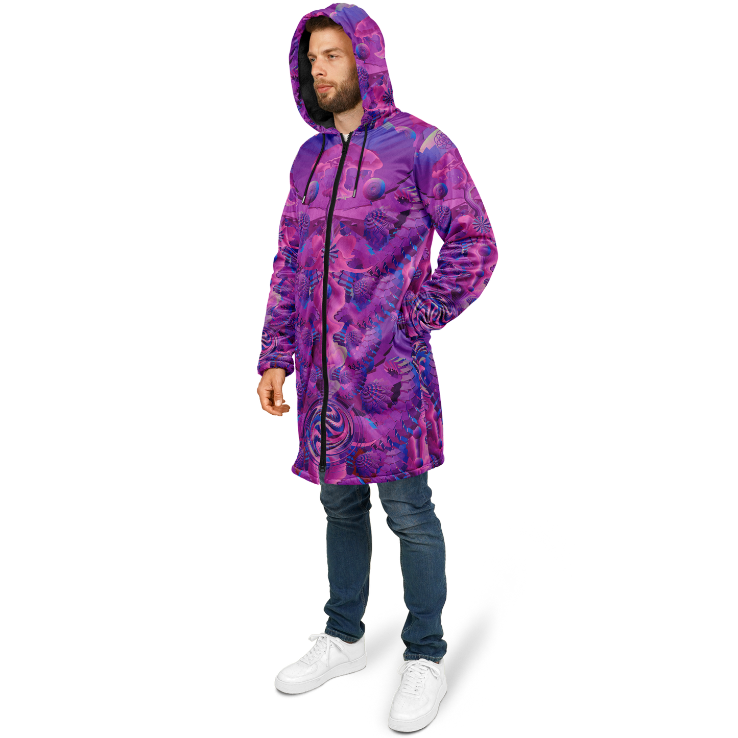 Shroom Flower of Life Pink Cloak