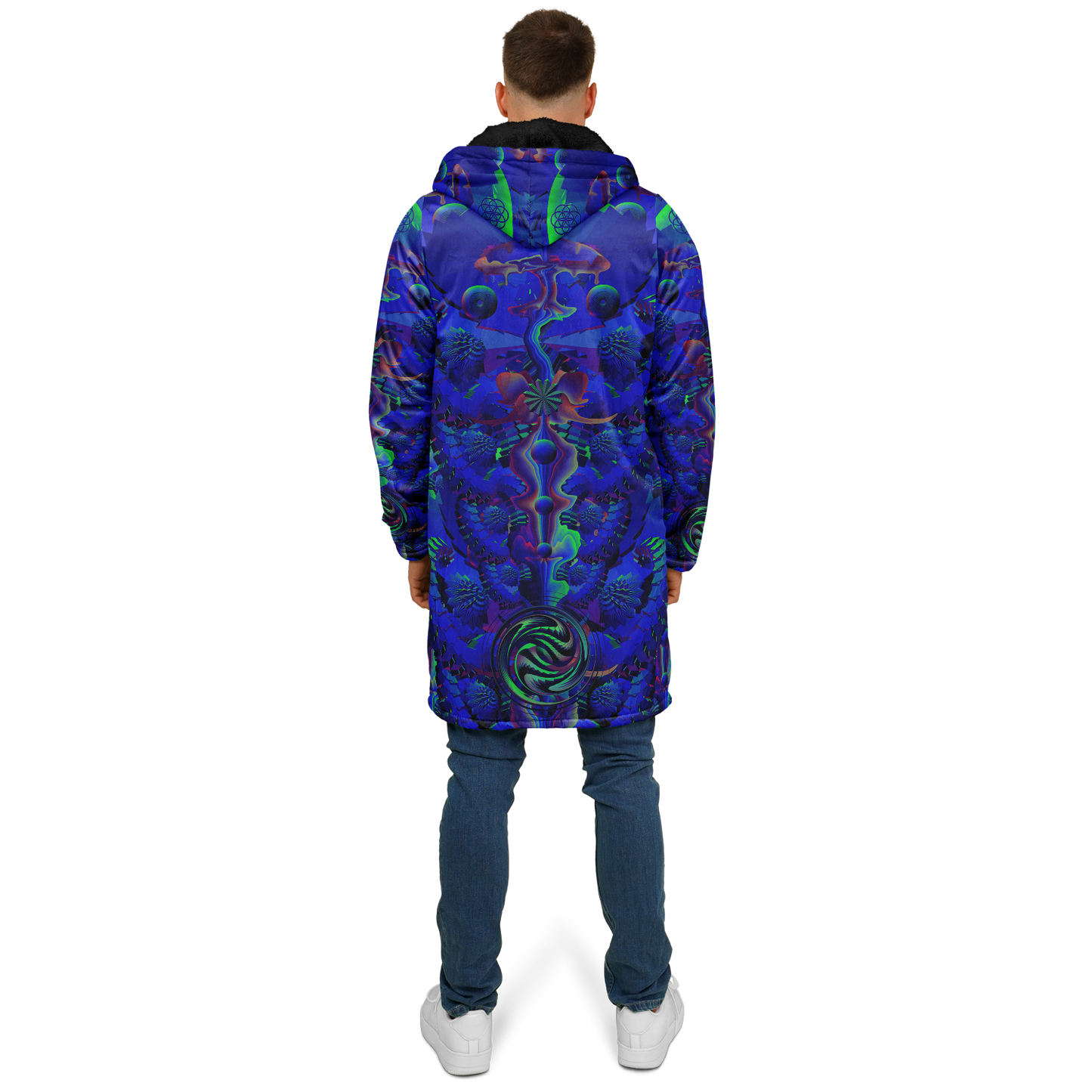 Shroom Flower of Life Blue Cloak