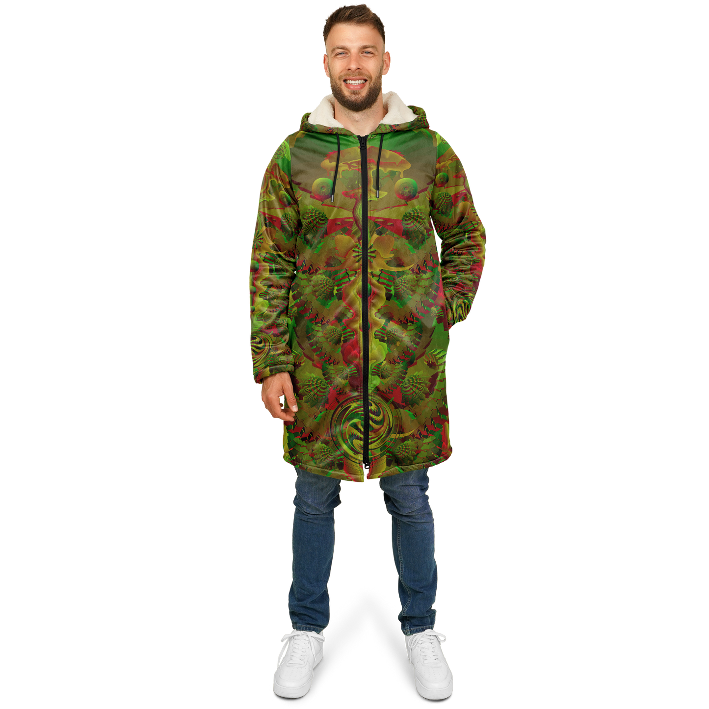 Shroom Flower of Life Green Cloak
