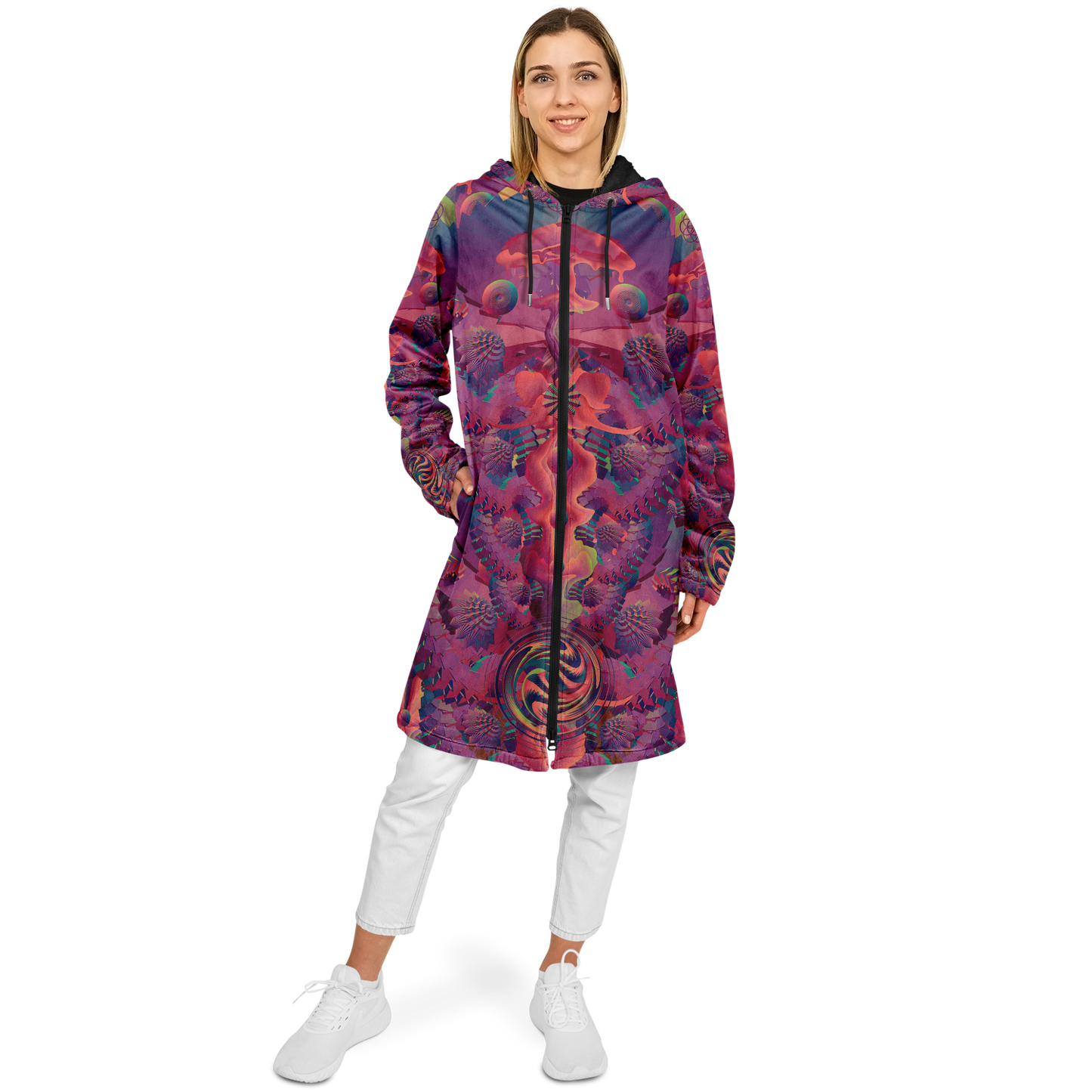 Shroom Flower of Life Fuchsia Cloak