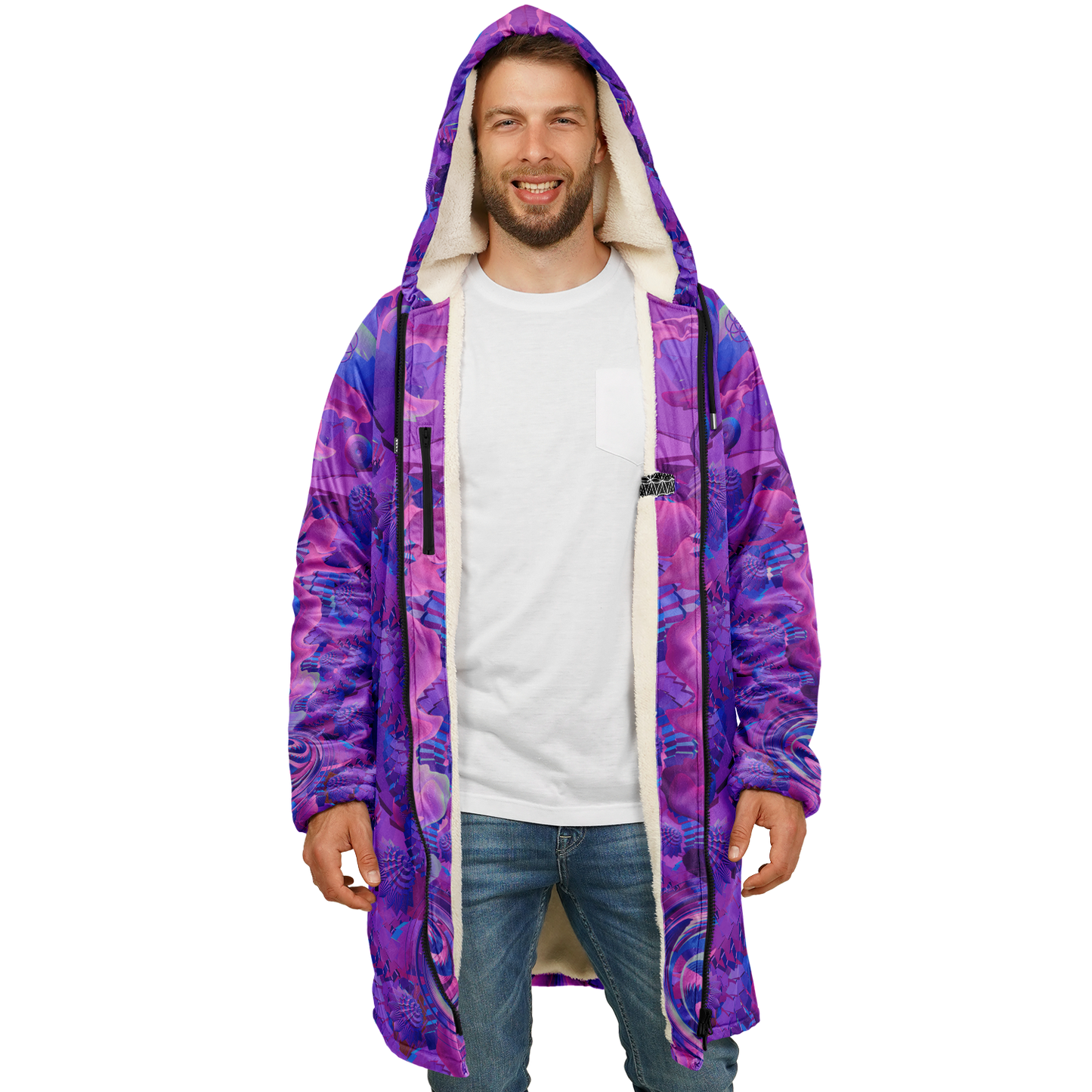 Shroom Flower of Life Purple Cloak