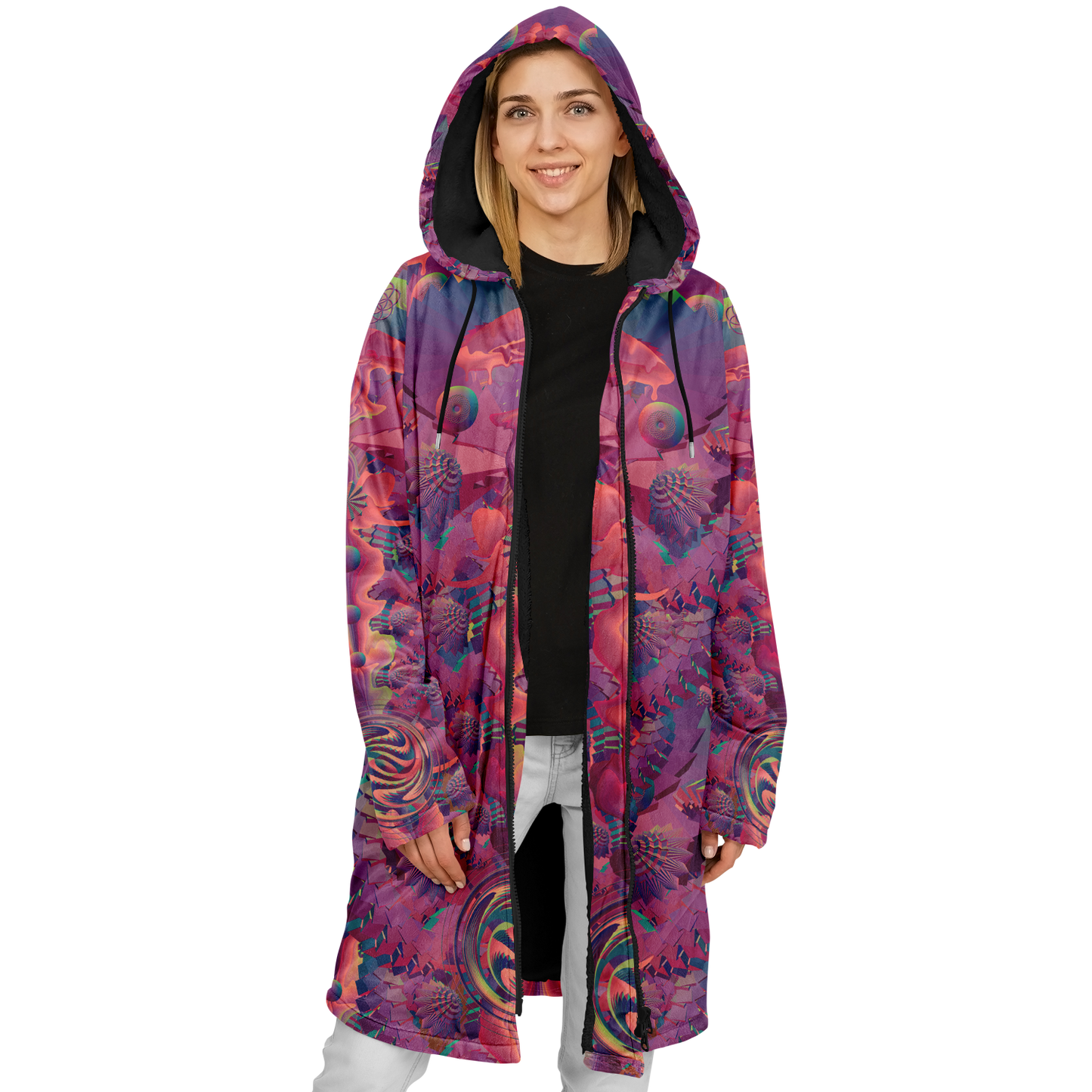 Shroom Flower of Life Fuchsia Cloak
