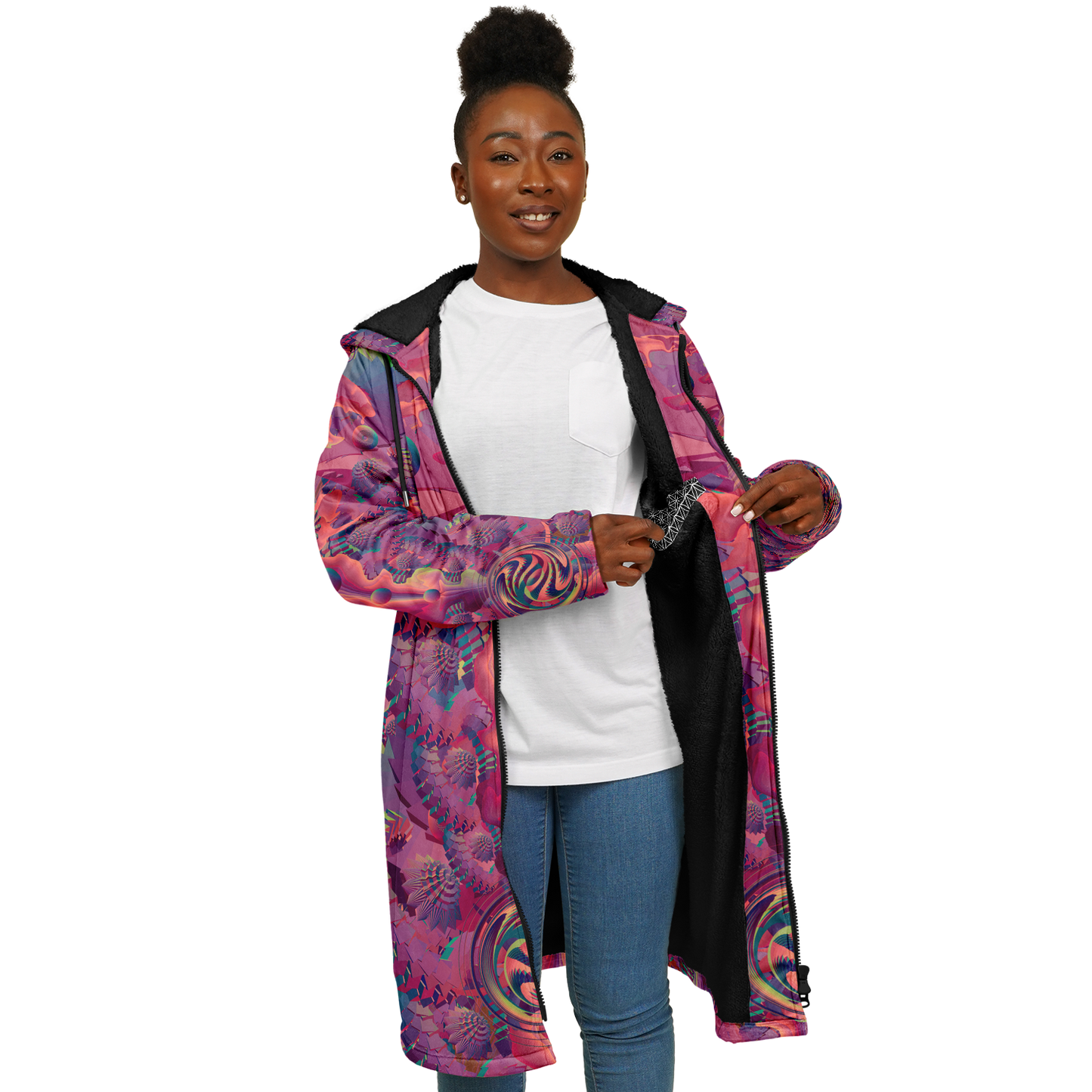 Shroom Flower of Life Fuchsia Cloak