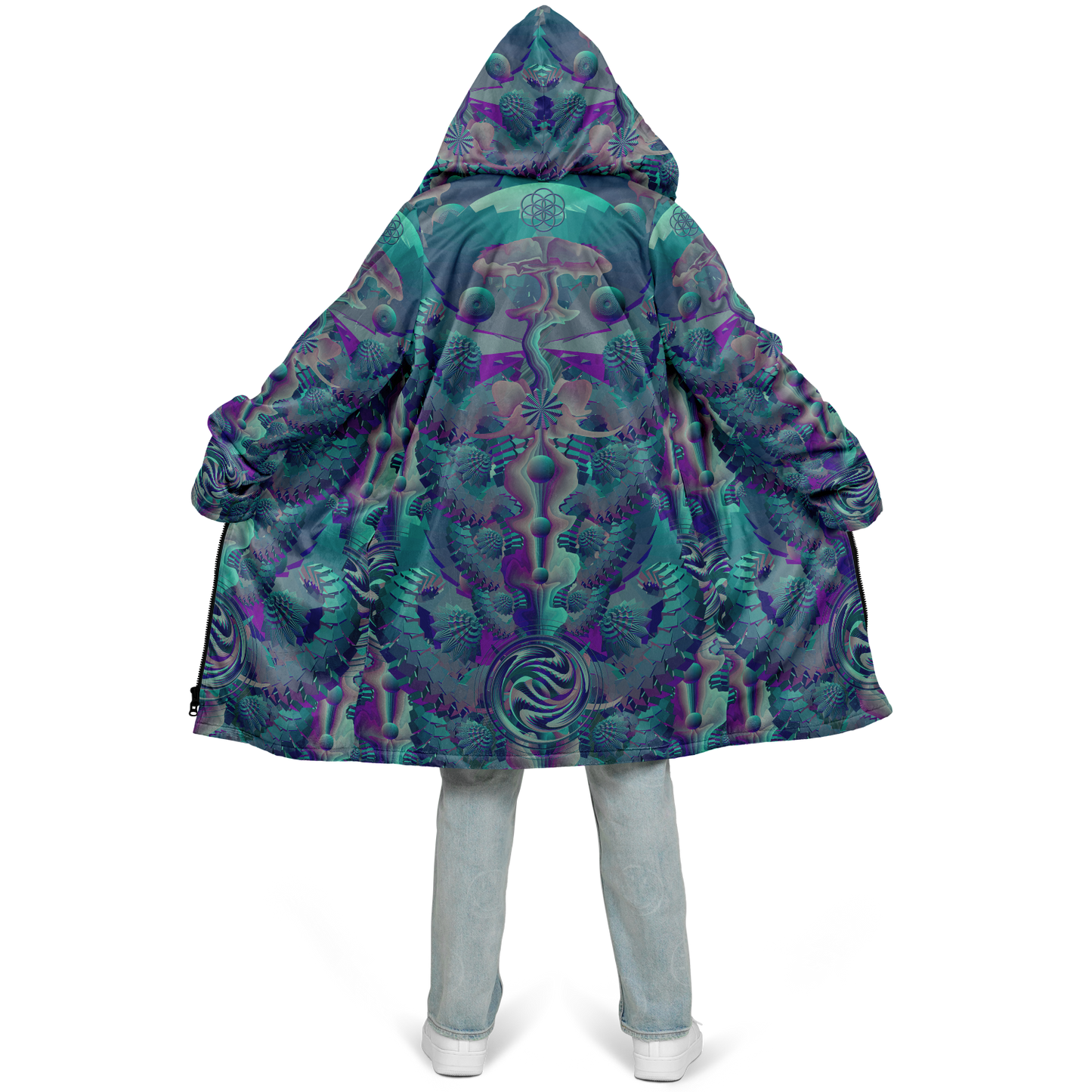 Shroom Flower of Life Teal Cloak