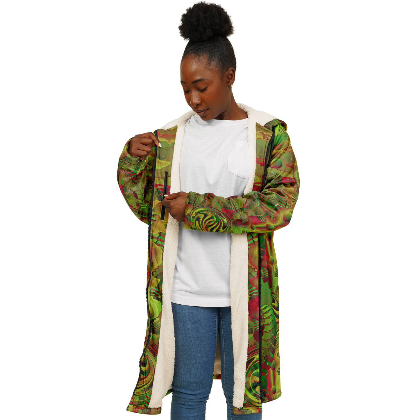 Shroom Flower of Life Green Cloak