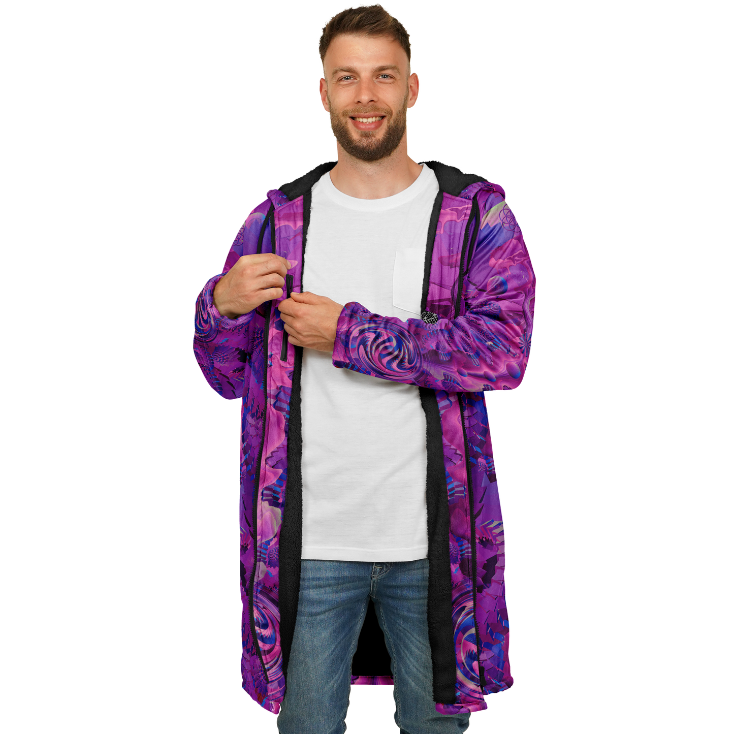 Shroom Flower of Life Pink Cloak