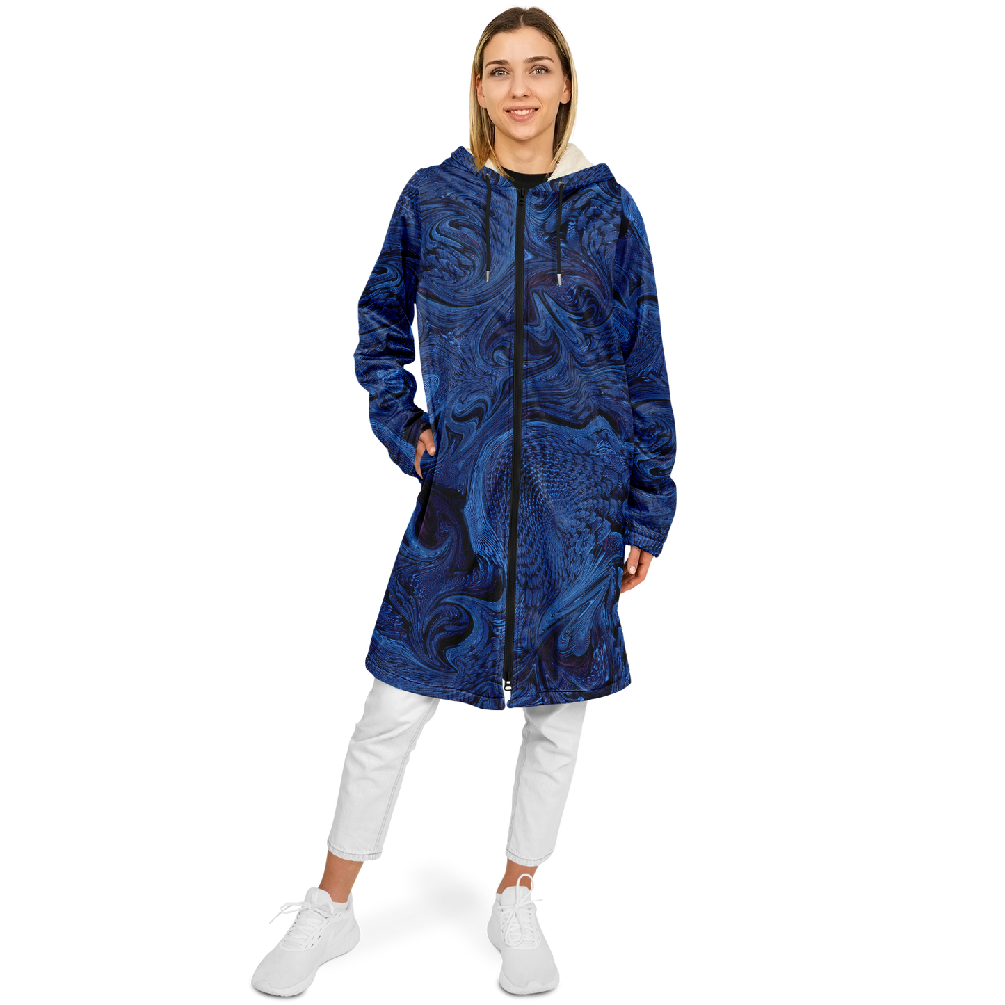 Metallic Blue Fractal Cloak