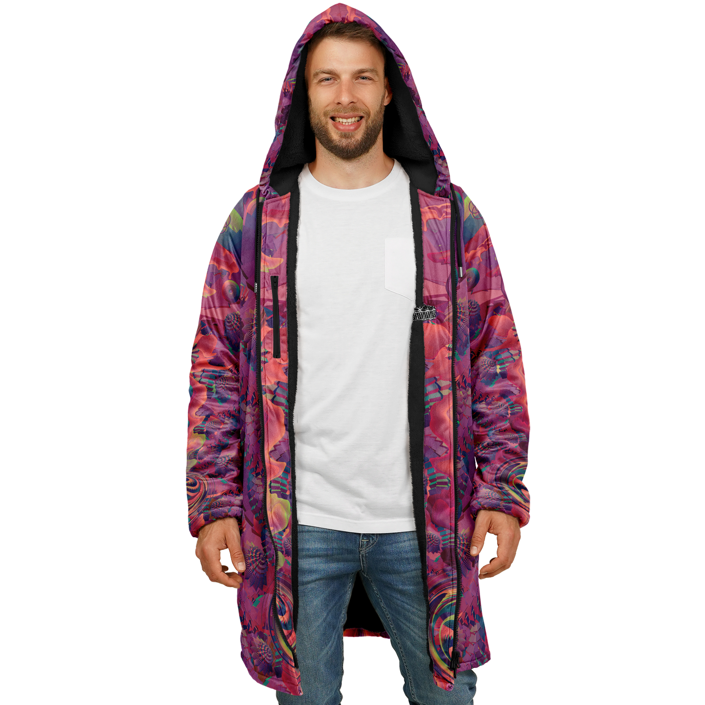Shroom Flower of Life Fuchsia Cloak
